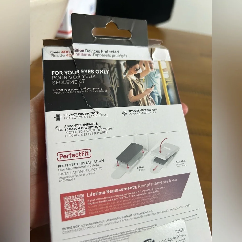 NWT Glass Elite Privacy Screen Protector for iPhone and camera protector